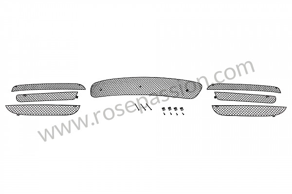 P1039885 - FRONT BUMPER GRILLES for Porsche 991 • 2015 • 991 c4s • Coupe • Pdk gearbox