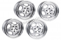 P1041618 - 3-PIECE RIMS KIT 8 X 18 AND 50 FRONT / 10 X 18 AND 47 for Porsche 996 Turbo / 996T / 911 Turbo / GT2 • 2004 • 996 turbo • Cabrio • Manual gearbox, 6 speed