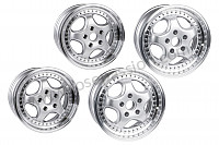 P1041620 - RIM KIT IN 3 PARTS 8 X 18 ET 50 FRONT / 10 X 18 ET 61 for Porsche 993 / 911 Carrera • 1995 • 993 carrera 2 • Coupe • Manual gearbox, 6 speed