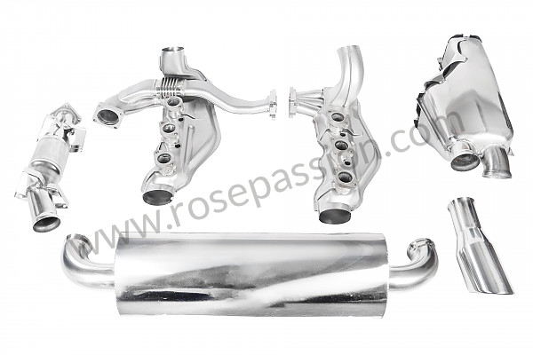 P1041635 - COMPLETE STAINLESS STEEL EXHAUST KIT WITH SPORTS SILENCER for Porsche 964 / 911 Carrera 2/4 • 1990 • 964 carrera 2 • Cabrio • Automatic gearbox
