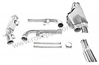 P1041638 - STAINLESS STEEL EXHAUST KIT WITHOUT EXCHANGERS WITH SPORTS SILENCER AND CUP TUBE for Porsche 964 / 911 Carrera 2/4 • 1992 • 964 carrera 2 • Coupe • Automatic gearbox