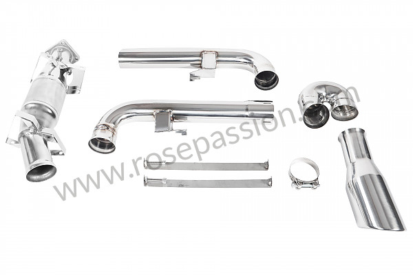 P1041640 - STAINLESS STEEL EXHAUST KIT WITHOUT EXCHANGERS WITH REMOVAL OF FINAL SILENCER AND CUP TUBE for Porsche 964 / 911 Carrera 2/4 • 1991 • 964 carrera 2 • Coupe • Manual gearbox, 5 speed