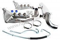 P1051730 - SSI SUPER SPORT EXHAUST KIT 911 84 89 STAINLESS STEEL 1 OUTPUT 84MM COMPLETE CONTAINS (2 SSI STAINLESS STEEL EXCHANGER + 1 STAINLESS STEEL SILENCER + ORIGINAL TYPE HEATING TUBE + 2 STAINLESS STEEL STRAPS + HEATING SLEEVE + OIL HOSES) for Porsche 911 G • 1989 • 3.2 g50 • Cabrio • Manual gearbox, 5 speed