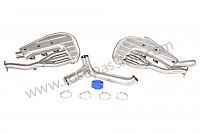 P1051730 - SSI SUPER SPORT EXHAUST KIT 911 84 89 STAINLESS STEEL 1 OUTPUT 84MM COMPLETE CONTAINS (2 SSI STAINLESS STEEL EXCHANGER + 1 STAINLESS STEEL SILENCER + ORIGINAL TYPE HEATING TUBE + 2 STAINLESS STEEL STRAPS + HEATING SLEEVE + OIL HOSES) for Porsche 911 G • 1988 • 3.2 g50 • Targa • Manual gearbox, 5 speed