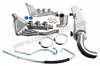 P1051731 - SUPER SPORT EXHAUST KIT 911 84-89 STAINLESS STEEL 2 OUTLETS 84MM COMPLETE CONTAINS (2 STAINLESS STEEL EXCHANGER SSI + 1 STAINLESS STEEL SILENCER + ORIGINAL TYPE HEATING TUBE + 2 STAINLESS STEEL STRAPS + HEATING SLEEVE + OIL HOSES) for Porsche 911 G • 1988 • 3.2 g50 • Targa • Manual gearbox, 5 speed