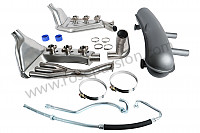 P1051732 - SUPER SPORT EXHAUST KIT SSI 911 84-89 STAINLESS STEEL WITH STEEL SILENCER 2 CENTRAL OUTLETS CONTAINS (2 SSI STAINLESS STEEL EXCHANGER + 1 STAINLESS STEEL SILENCER + ORIGINAL TYPE HEATING TUBE + 2 STAINLESS STEEL STRAPS + HEATING SLEEVE + OIL HOSES) for Porsche 911 G • 1985 • 3.2 • Cabrio • Manual gearbox, 5 speed