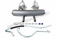 P1051732 - SUPER SPORT EXHAUST KIT SSI 911 84-89 STAINLESS STEEL WITH STEEL SILENCER 2 CENTRAL OUTLETS CONTAINS (2 SSI STAINLESS STEEL EXCHANGER + 1 STAINLESS STEEL SILENCER + ORIGINAL TYPE HEATING TUBE + 2 STAINLESS STEEL STRAPS + HEATING SLEEVE + OIL HOSES) for Porsche 911 G • 1984 • 3.2 • Coupe • Manual gearbox, 5 speed