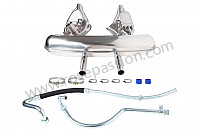 P1051733 - SUPER SPORT EXHAUST KIT SSI 911 84-89 STAINLESS STEEL WITH STAINLESS STEEL SILENCER 2 CENTRAL OUTLETS CONTAINS (2 SSI STAINLESS STEEL EXCHANGER + 1 STAINLESS STEEL SILENCER + ORIGINAL TYPE HEATING TUBE + 2 STAINLESS STEEL STRAPS + HEATING SLEEVE + OIL HOS for Porsche 911 G • 1988 • 3.2 g50 • Cabrio • Manual gearbox, 5 speed