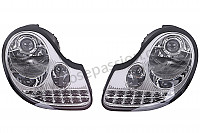 P1052329 - HEADLIGHT KIT WITH LED, CHROME PLATED BACK - PAIR for Porsche 
