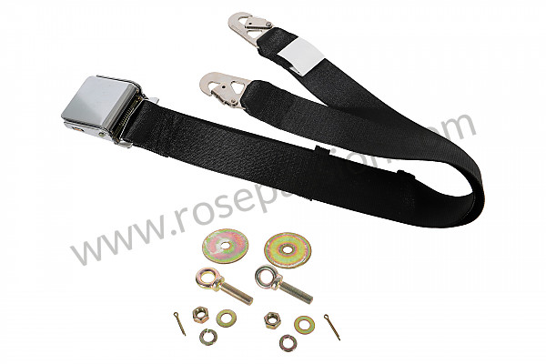 P1056976 - 2-POINT LAP SEAT BELT , BLACK for Porsche 356a • 1959 • 1600 s (616 / 2 t2) • Coupe a t2 • Manual gearbox, 4 speed