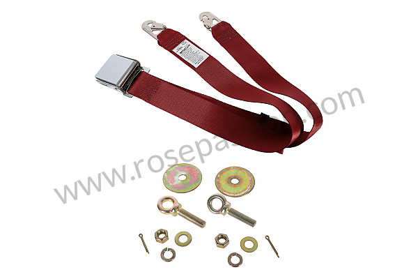 P1056977 - 2-POINT LAP SEAT BELT, RED, 356 911 912 UP TO 1967 for Porsche 356a • 1955 • 1600 s (616 / 2) • Speedster a t1 • Manual gearbox, 4 speed