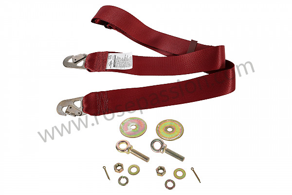 P1056977 - 2-POINT LAP SEAT BELT, RED, 356 911 912 UP TO 1967 for Porsche 356B T6 • 1962 • 2000 carrera gs (587 / 1) • Coupe reutter b t6 • Manual gearbox, 4 speed