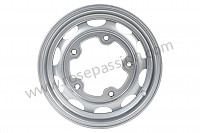 P1059960 - STEEL RIM 5X15 ET24 WITH TUV APPROVED for Porsche 356a • 1958 • 1600 s (616 / 2 t2) • Cabrio a t2 • Manual gearbox, 4 speed