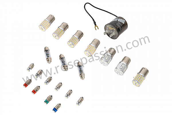 P1059973 - COMPLETE INTERIOR AND EXTERIOR LED LIGHTING SET (EXCEPT HEADLIGHTS) FOR 356A T1 6V for Porsche 356a • 1957 • 1500 carrera gs (547 / 1) • Speedster a t1 • Manual gearbox, 4 speed