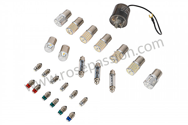 P1059981 - COMPLETE INTERIOR AND EXTERIOR LED LIGHTING SET (EXCEPT HEADLIGHTS) FOR 356 C/SC 6V for Porsche 356C • 1964 • 2000 carrera gs (587 / 1) • Cabrio c • Manual gearbox, 4 speed