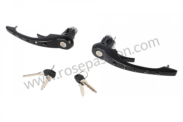 P1059984 - BLACK EXT DOOR HANDLE 911 RACING DRILLED WITH BARREL for Porsche 911 Turbo / 911T / GT2 / 965 • 1978 • 3.3 turbo • Coupe • Manual gearbox, 4 speed