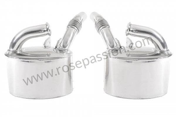 P1062459 - PAIR OF STAINLESS STEEL SILENCERS for Porsche 996 / 911 Carrera • 2005 • 996 carrera 4 • Targa • Manual gearbox, 6 speed