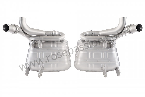 P1062462 - PAIR OF STAINLESS STEEL SPORT MUFFLER WITH LOOK VALVE ORIGINAL 997 for Porsche 997-1 / 911 Carrera • 2006 • 997 c4 • Cabrio • Automatic gearbox