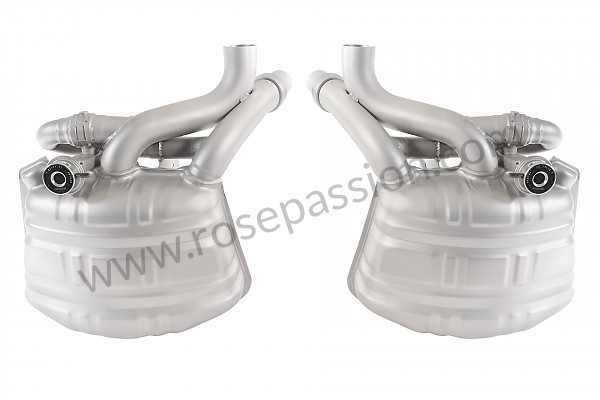 P1062462 - PAIR OF STAINLESS STEEL SPORT MUFFLER WITH LOOK VALVE ORIGINAL 997 for Porsche 997-1 / 911 Carrera • 2006 • 997 c4 • Cabrio • Automatic gearbox