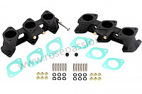 P1063212 - INTAKE MANIFOLD SET, CIS INJECTION 46X40 MM, STANDARD HEIGHT (82 MM), RENNSPORT FINISH for Porsche 964 / 911 Carrera 2/4 • 1991 • 964 carrera 2 • Coupe • Manual gearbox, 5 speed