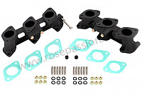 P1063213 - INTAKE MANIFOLD SET, CARBURETOR OR MFI 40X32MM, STANDARD HEIGHT (82MM), RENNSPORT FINISH for Porsche 964 / 911 Carrera 2/4 • 1994 • 964 carrera 4 • Coupe • Manual gearbox, 5 speed