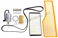 P1063287 - KIT REVISÃO - 996 C4 1998-2001 (MODELO SEM AR CONDICIONADO E FILTRO DE PARTÍCULAS SEM CARVÃO ATIVADO) para Porsche 996 / 911 Carrera • 2000 • 996 carrera 4 • Coupe • Caixa manual 6 velocidades