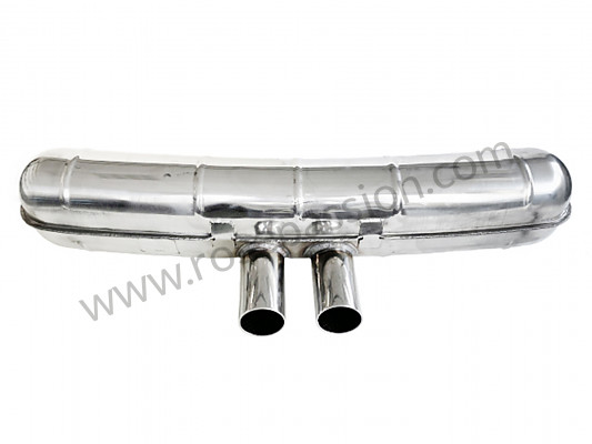 P1063294 - SPORT SOUND BANANA TYPE STAINLESS STEEL SILENCER WITH DOUBLE CENTRAL OUTLET (+STRAPS) (+ STEEL BUMPER SKIRT TO BE PAINTED) for Porsche 911 G • 1985 • 3.2 • Cabrio • Manual gearbox, 5 speed