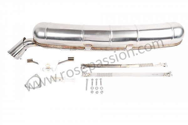 P1063295 - SUPER SOUND BANANA TYPE STAINLESS STEEL SILENCER RIVA TYPE (+ STRAPS) for Porsche 911 G • 1975 • 2.7s • Coupe • Automatic gearbox
