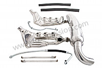 P106565 - Complete super sports stainless steel exhaust kit 1 x 84 mm outlet contains 2 stainless steel heat exchangers + 1 stainless steel silencer + 2 oil hoses + 2 stainless steel straps +  2 hoses for heating system modification for Porsche 911 G • 1976 • 3.0 carrera • Coupe • Manual gearbox, 4 speed