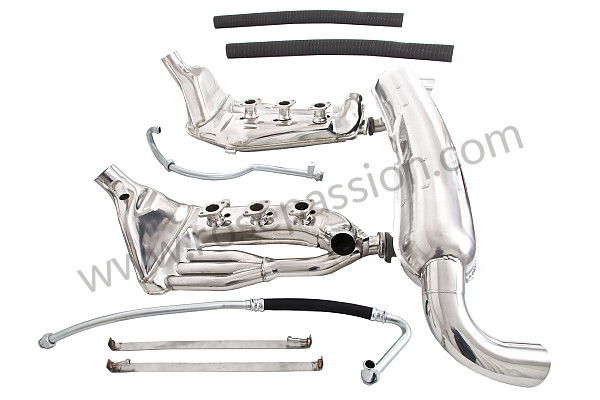 P106566 - Super sports stainless steel exhaust kit 2 x 84 mm outlets for Porsche 911 G • 1976 • 2.7 • Coupe • Manual gearbox, 4 speed