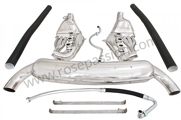 P106566 - Super sports stainless steel exhaust kit 2 x 84 mm outlets for Porsche 911 G • 1975 • 2.7 • Coupe • Manual gearbox, 4 speed