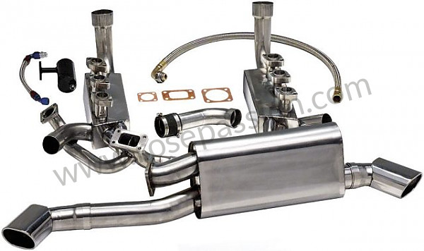 P106570 - Complete special sports stainless steel exhaust kit 2 oval outlets for Porsche 911 Turbo / 911T / GT2 / 965 • 1981 • 3.3 turbo • Coupe • Manual gearbox, 4 speed