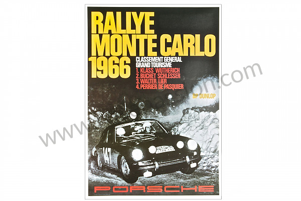 P106580 - Poster rallye monte carlo 1966 für Porsche 