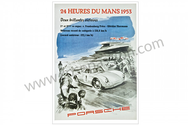 P106581 - Poster 24heures du mans 1953 pour Porsche 