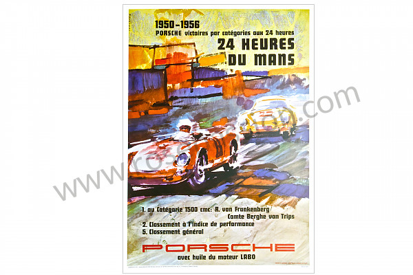 P106582 - Poster 24uur van le mans 1956 voor Porsche 