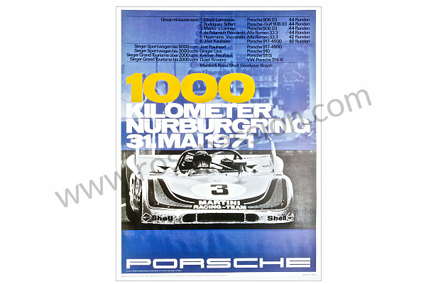 P106589 - Poster 1000km nurburgring 1971 voor Porsche 