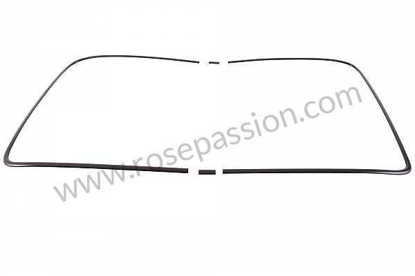 P106595 - Heckscheibeneinfassungssatz komplett, schwarz für Porsche 912 • 1967 • 912 1.6 • Coupe • 5-gang-handschaltgetriebe