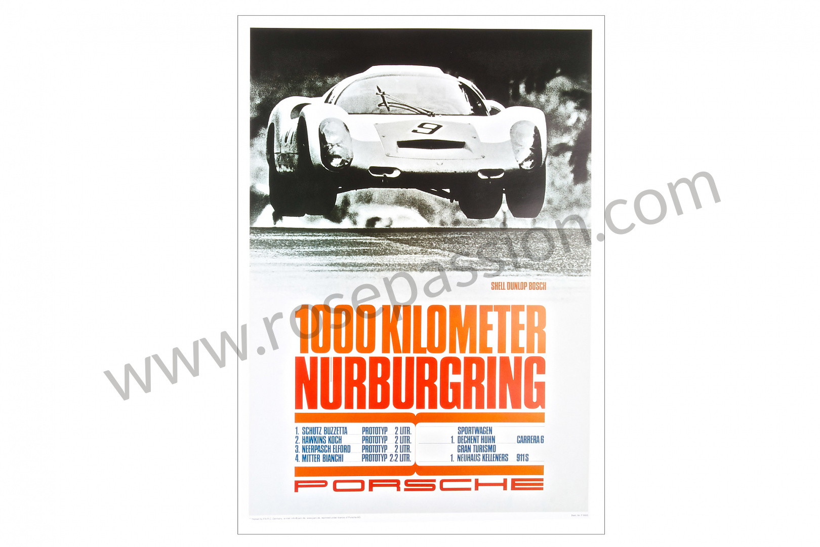 P Poster 1000km Nurburgring 70 X 50 センチメートル Xxxに対応 Porsche