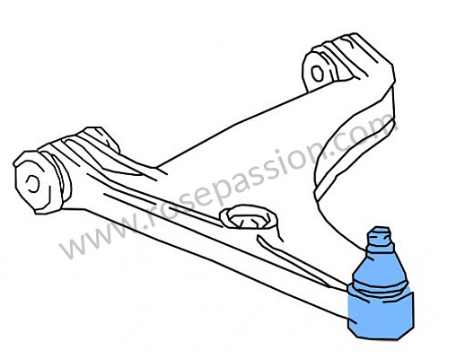 P106640 - Kit de reparação de rótula de suspensão para Porsche 968 • 1993 • 968 cs • Coupe • Caixa manual 6 velocidades