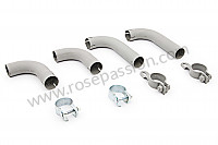 P106676 - Silencer outlet tube kit, 356b-c (for silencer with long inlets) for Porsche 356B T5 • 1961 • 1600 s (616 / 2 t5) • Coupe b t5 • Manual gearbox, 4 speed