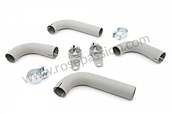 P106676 - Silencer outlet tube kit, 356b-c (for silencer with long inlets) for Porsche 356B T6 • 1962 • 1600 super 90 (616 / 7 t6) • Cabrio b t6 • Manual gearbox, 4 speed