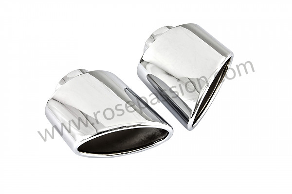 P106710 - Pair of diagonal end stainless steel exhaust tailpipes for 993 (not for 2s / 4s or 993 turbo) for Porsche 