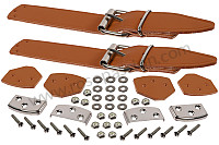 Sangles de capote en cuir, beige, 356 (P1103377) pour Porsche 356A &bull; 1959 &bull; 1600 S (616 / 2 T2) &bull; Convertible D'a T2 &bull; Boite Manuelle 4 Vitesses