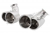 P111654 - Pair of turbo look stainless steel silencer tailpipes for 996 1998-2001 for Porsche 996 / 911 Carrera • 1999 • 996 carrera 2 • Cabrio • Automatic gearbox
