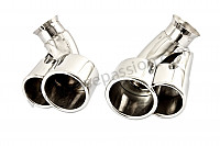 P111654 - Pair of turbo look stainless steel silencer tailpipes for 996 1998-2001 for Porsche 996 / 911 Carrera • 2001 • 996 carrera 2 • Coupe • Manual gearbox, 6 speed