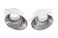 P111786 - Pair of smart look stainless steel exhaust tailpipes for 993 (not for 2s / 4s or 993 turbo) for Porsche 