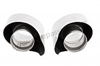 P111786 - Pair of smart look stainless steel exhaust tailpipes for 993 (not for 2s / 4s or 993 turbo) for Porsche 