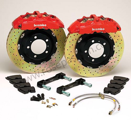 P111844 - Brembo gt2 380 mm large front brake kit with 8 pistons per caliper (requires 19" rims) for Porsche 993 / 911 Carrera • 1995 • 993 carrera 2 • Coupe • Automatic gearbox