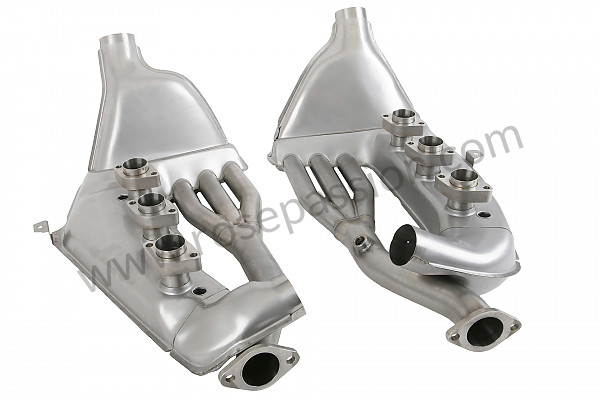 P111880 - Stainless steel sports heat exchanger 911 3.2 -  pair for Porsche 911 G • 1984 • 3.2 • Cabrio • Manual gearbox, 5 speed