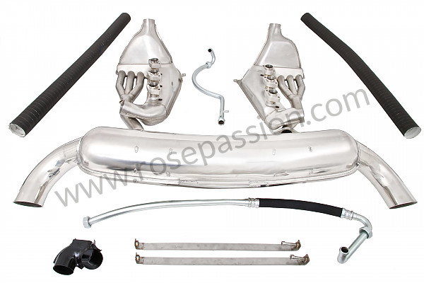 P111882 - Kit escape super sport acero inox. 2 salidas 84mm para Porsche 911 G • 1989 • 3.2 g50 • Speedster • Caja manual de 5 velocidades
